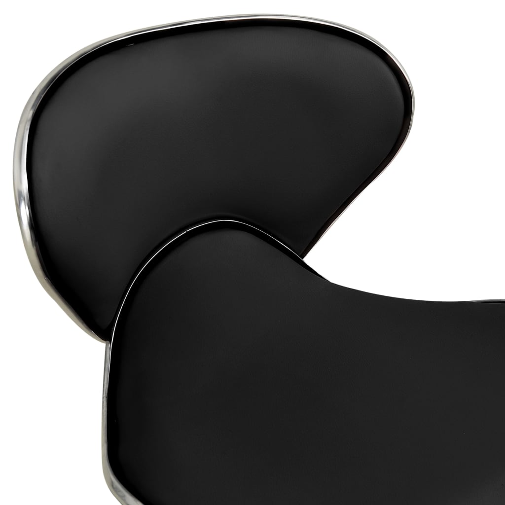 vidaXL Silla de oficina de cuero sintético negra