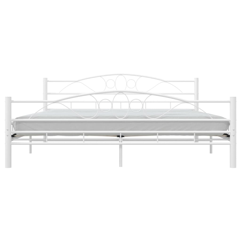 vidaXL Estructura de cama de metal blanca 180x200 cm