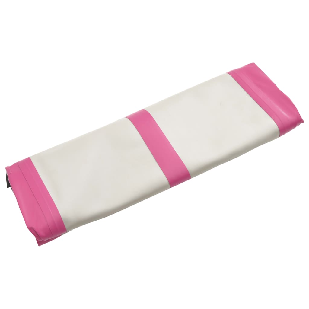 vidaXL Esterilla inflable de gimnasia con bomba PVC rosa 60x100x20 cm