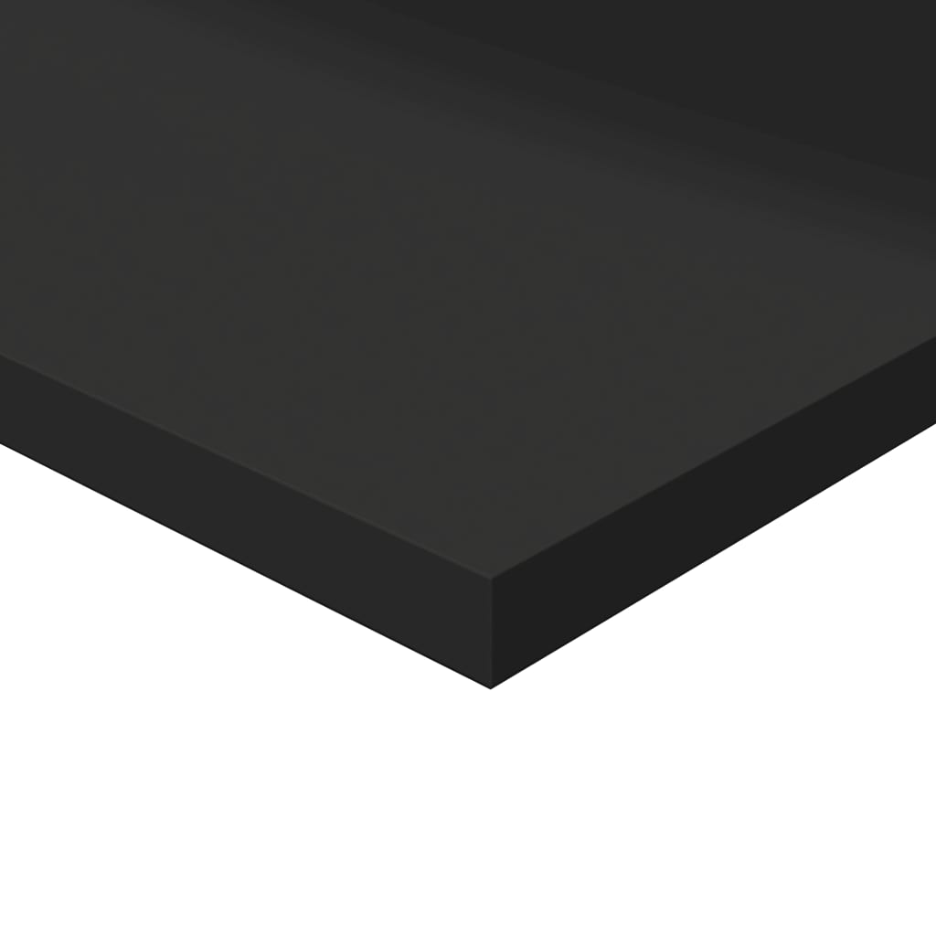 vidaXL Estante estantería 8 uds contrachapada negro brillo 80x30x1,5cm