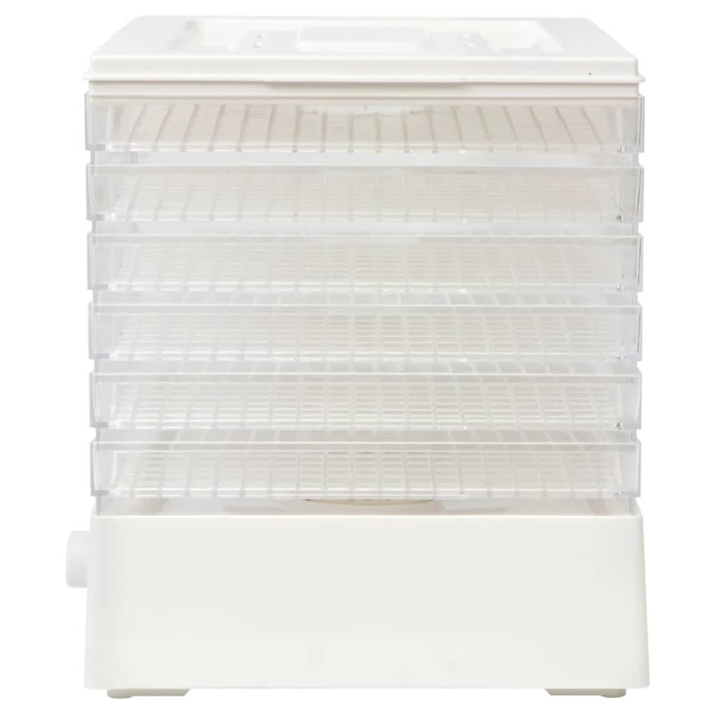 vidaXL Deshidratador de alimentos con 6 bandejas 250 W blanco