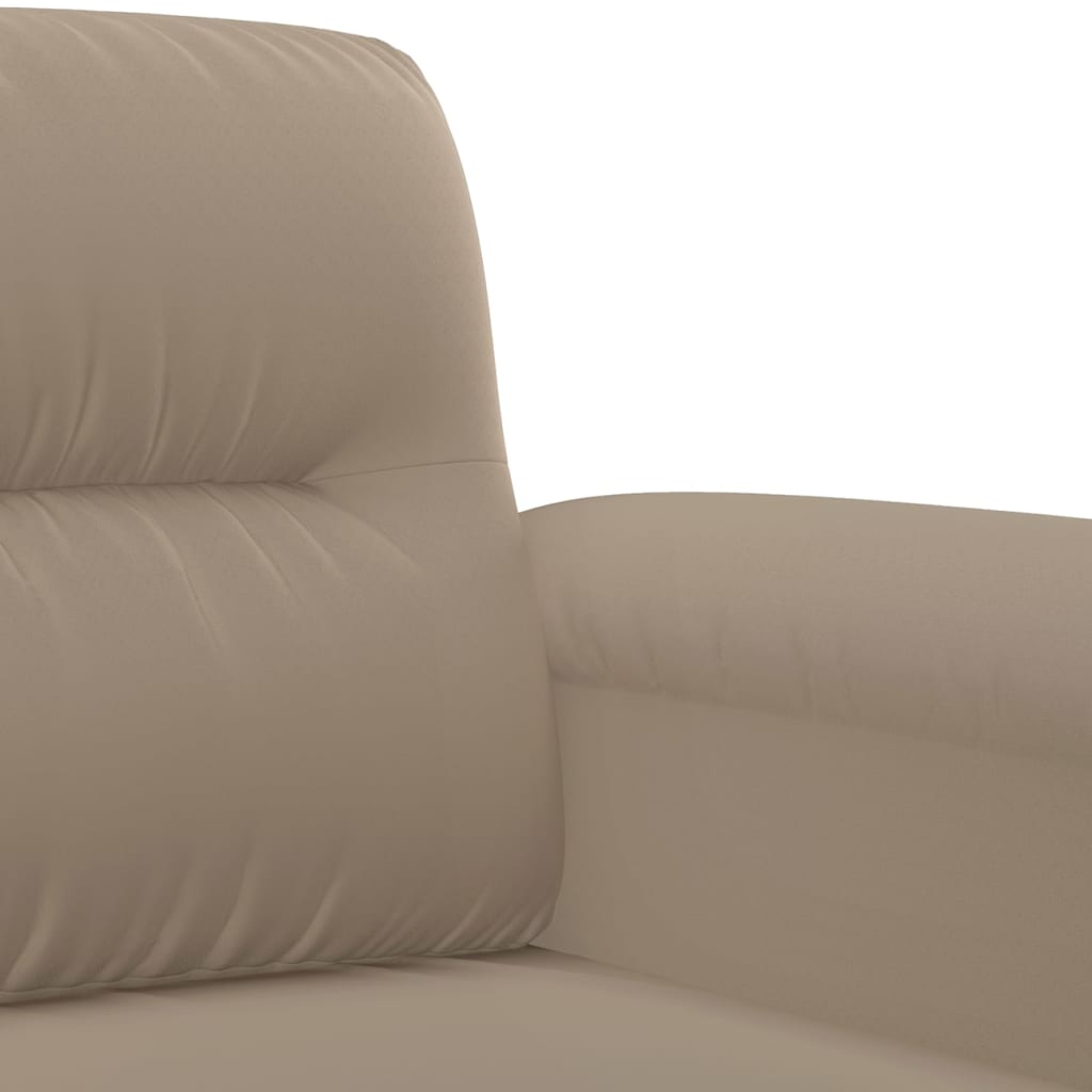 vidaXL Juego de sofás con cojines 3 piezas tela microfibra gris taupe