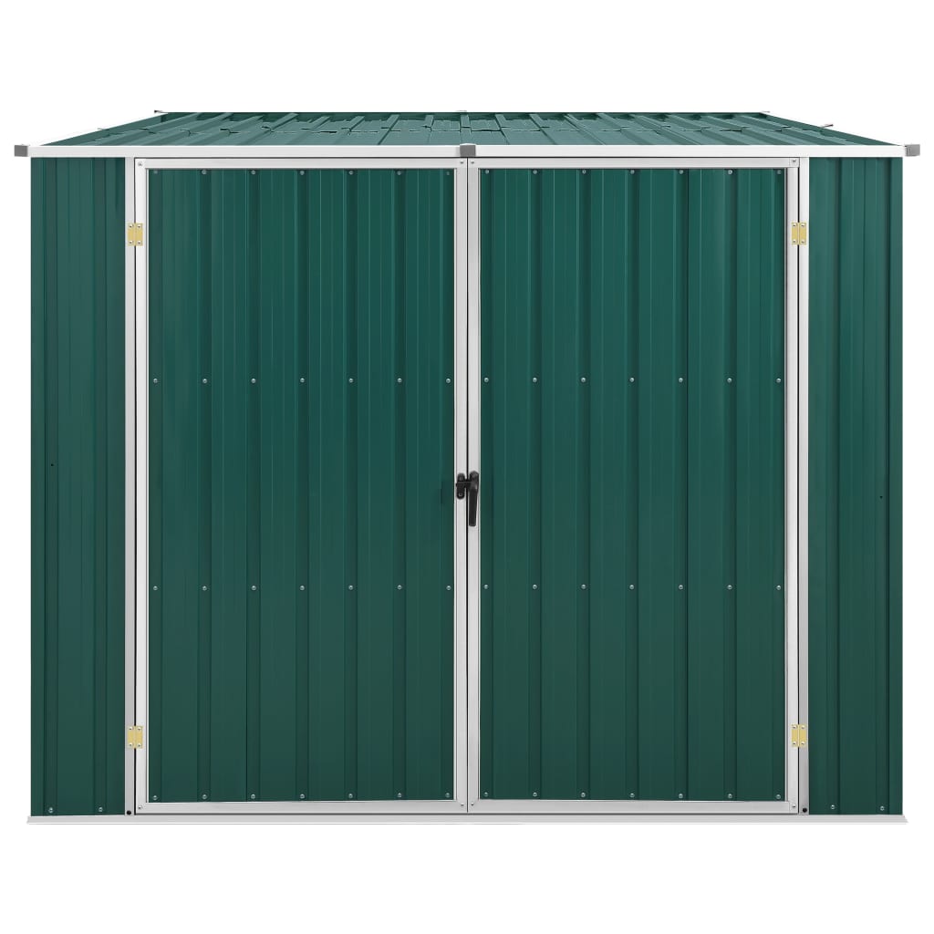 vidaXL Cobertizo de jardín acero galvanizado verde 195x198x159 cm