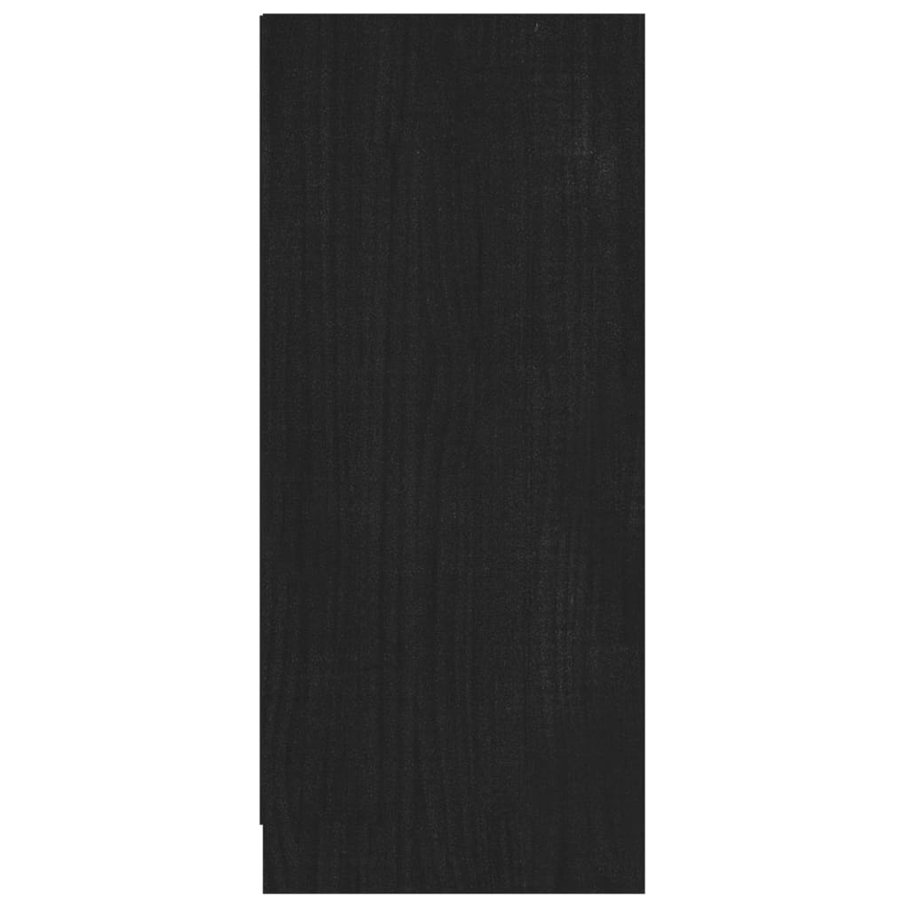 vidaXL Aparador madera maciza de pino negro 70x33x76 cm