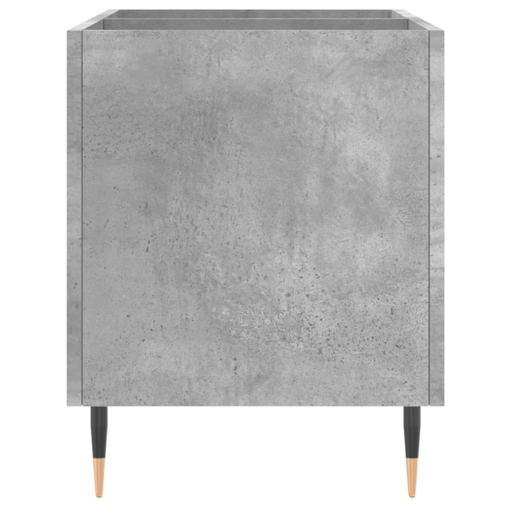 vidaXL Mueble discos madera contrachapada gris hormigón 74,5x38x48 cm
