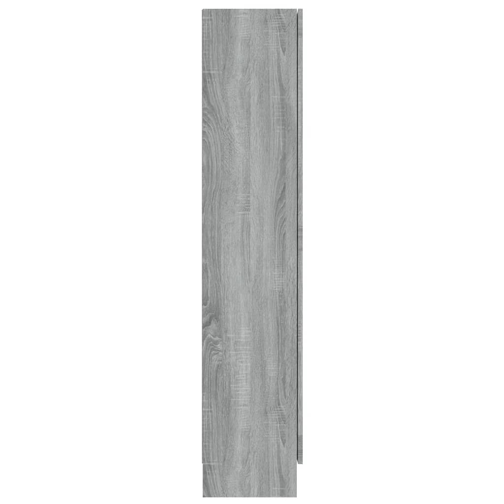 vidaXL Vitrina madera contrachapada gris Sonoma 82,5x30,5x150 cm