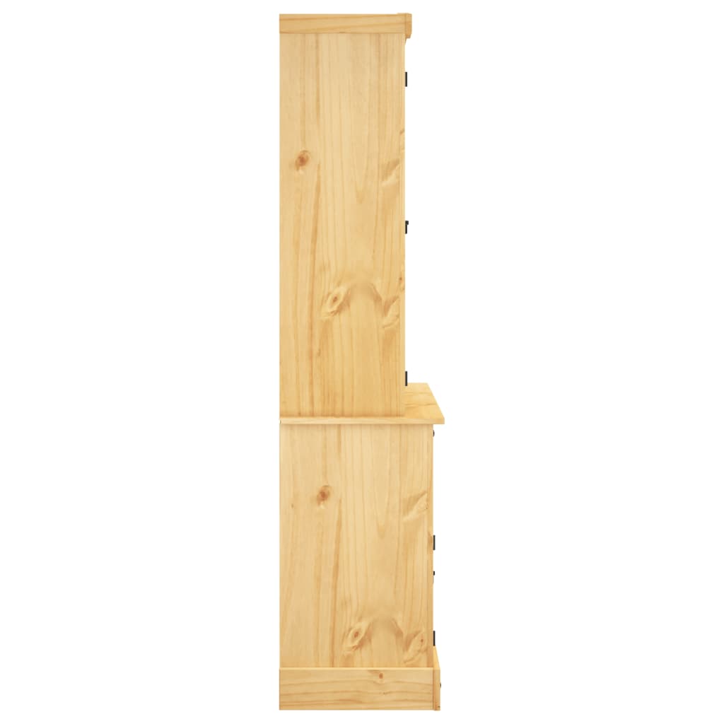 vidaXL Aparador Corona madera maciza pino mexicano 112x43x196 cm