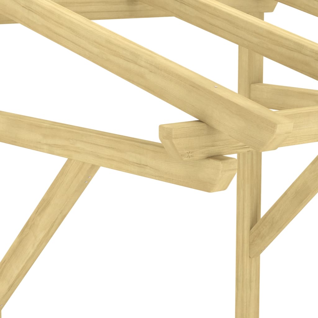 vidaXL Marquesina para puerta madera pino impregnada 100x100x80 cm