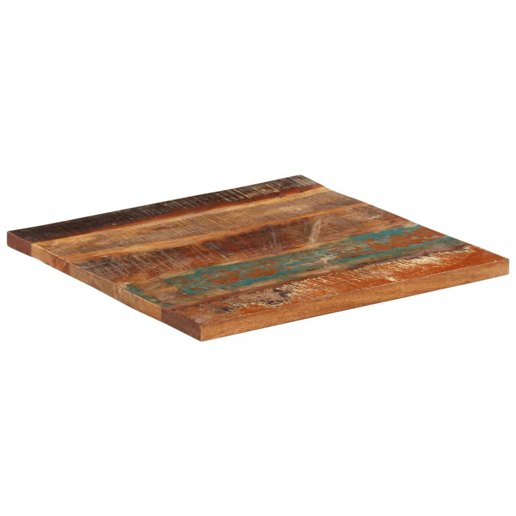 vidaXL Tablero mesa cuadrada madera reciclada maciza 60x60 cm 25-27 mm