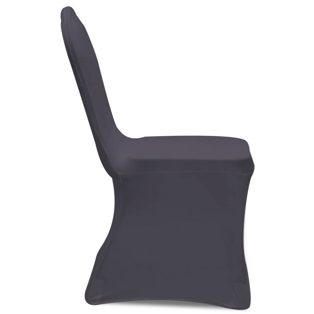 vidaXL Funda de silla elástica 4 unidades gris antracita