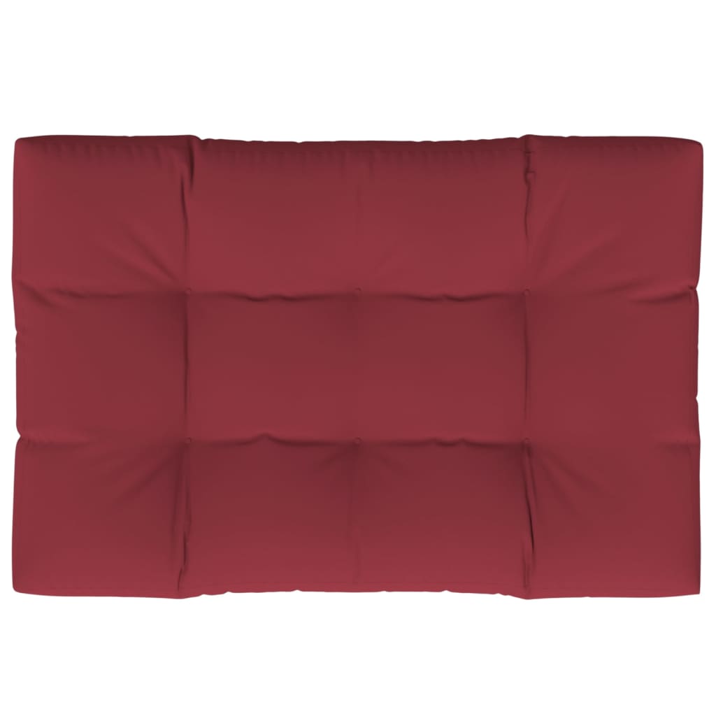 vidaXL Cojín para muebles de palets tela rojo tinto 120x80x12 cm