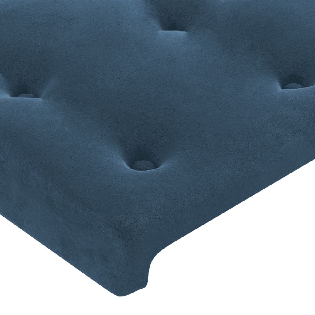 vidaXL Estructura cama con cabecero terciopelo azul oscuro 200x200 cm