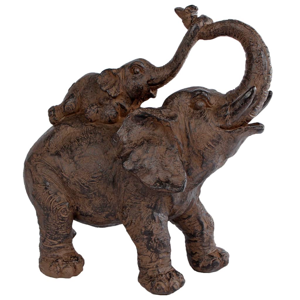 Gifts Amsterdam Escultura Elephants Polystone marrón 28x13x28 cm