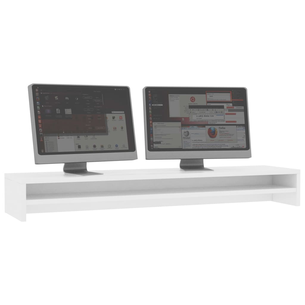 vidaXL Soporte para pantalla madera contrachapada blanco 100x24x13 cm