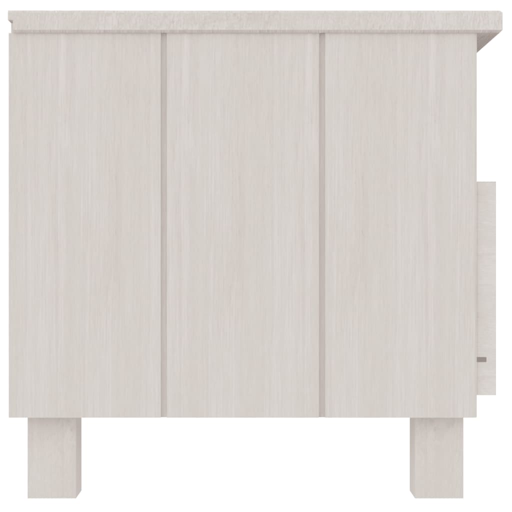 vidaXL Mueble de TV HAMAR madera maciza de pino blanco 106x40x40 cm
