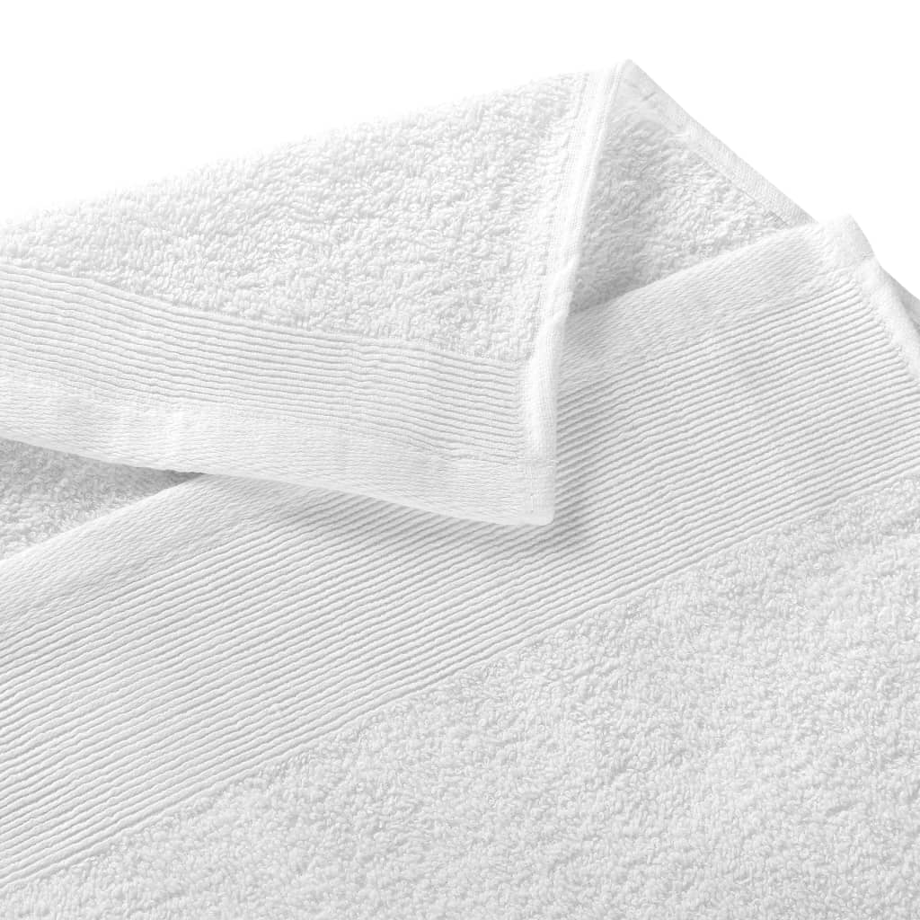 vidaXL Toallas de mano 10 uds algodón blanco 350 g/m² 50x100 cm