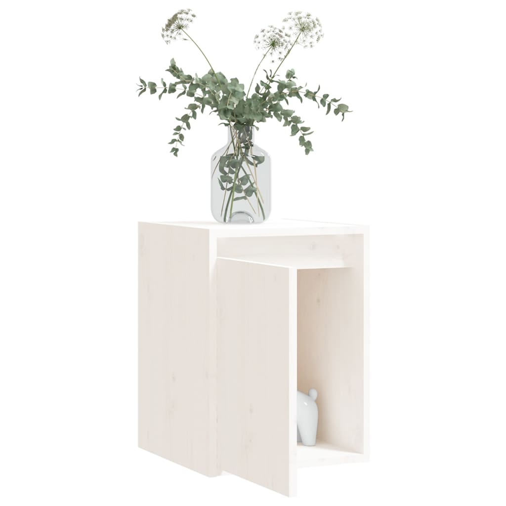 vidaXL Armario de pared de madera maciza de pino blanco 30x30x40 cm