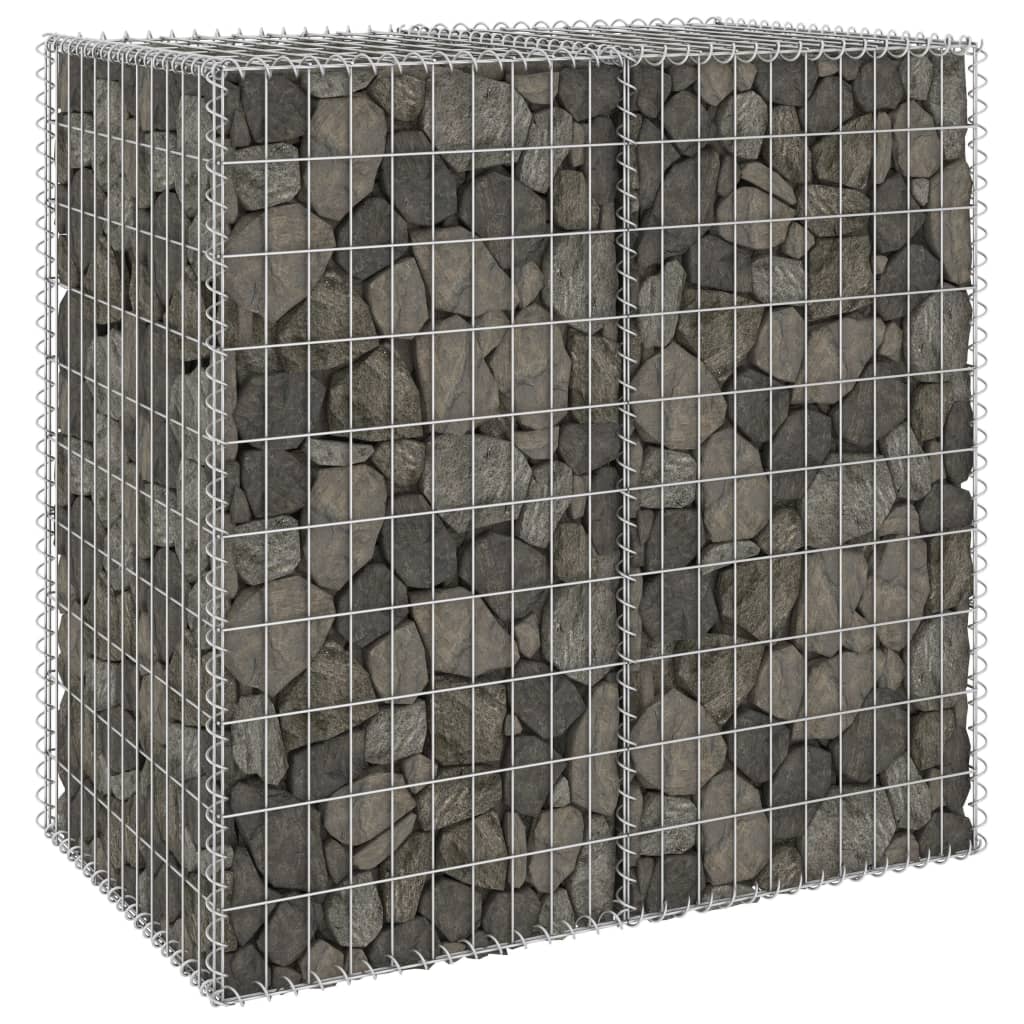 vidaXL Muro de gaviones con cubiertas acero galvanizado 100x60x100 cm