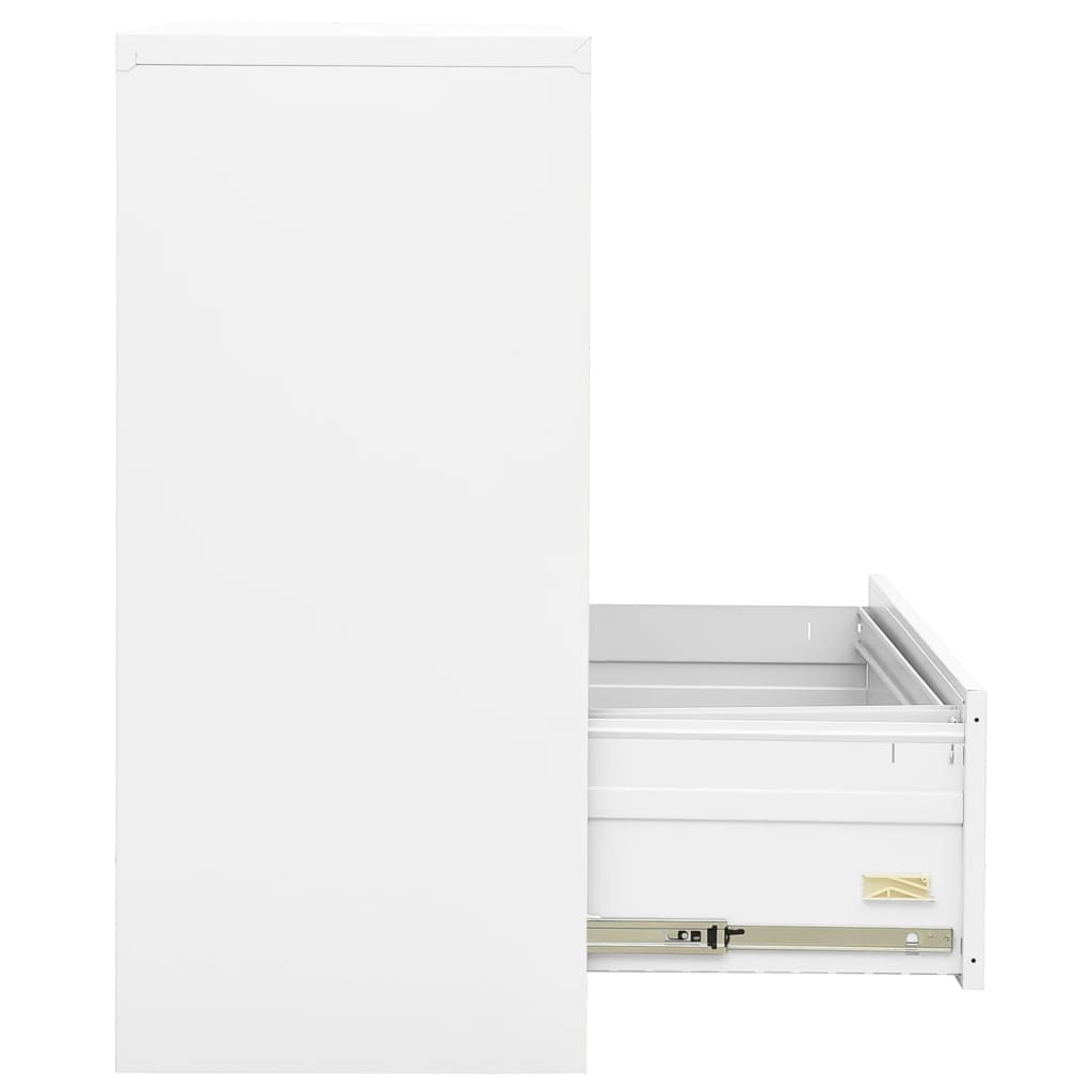 vidaXL Armario archivador de acero blanco 90x46x103 cm