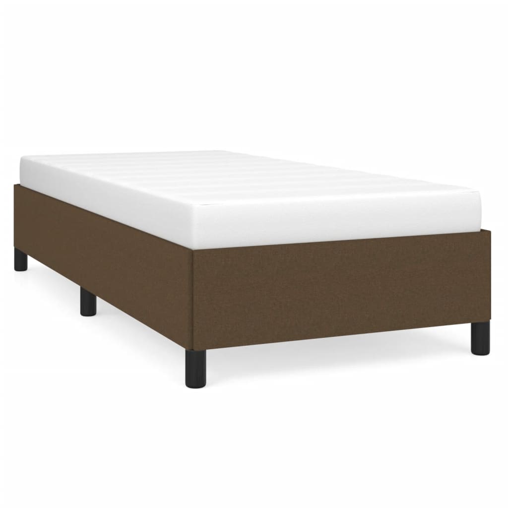 vidaXL Estructura de cama de tela marrón 100x200 cm