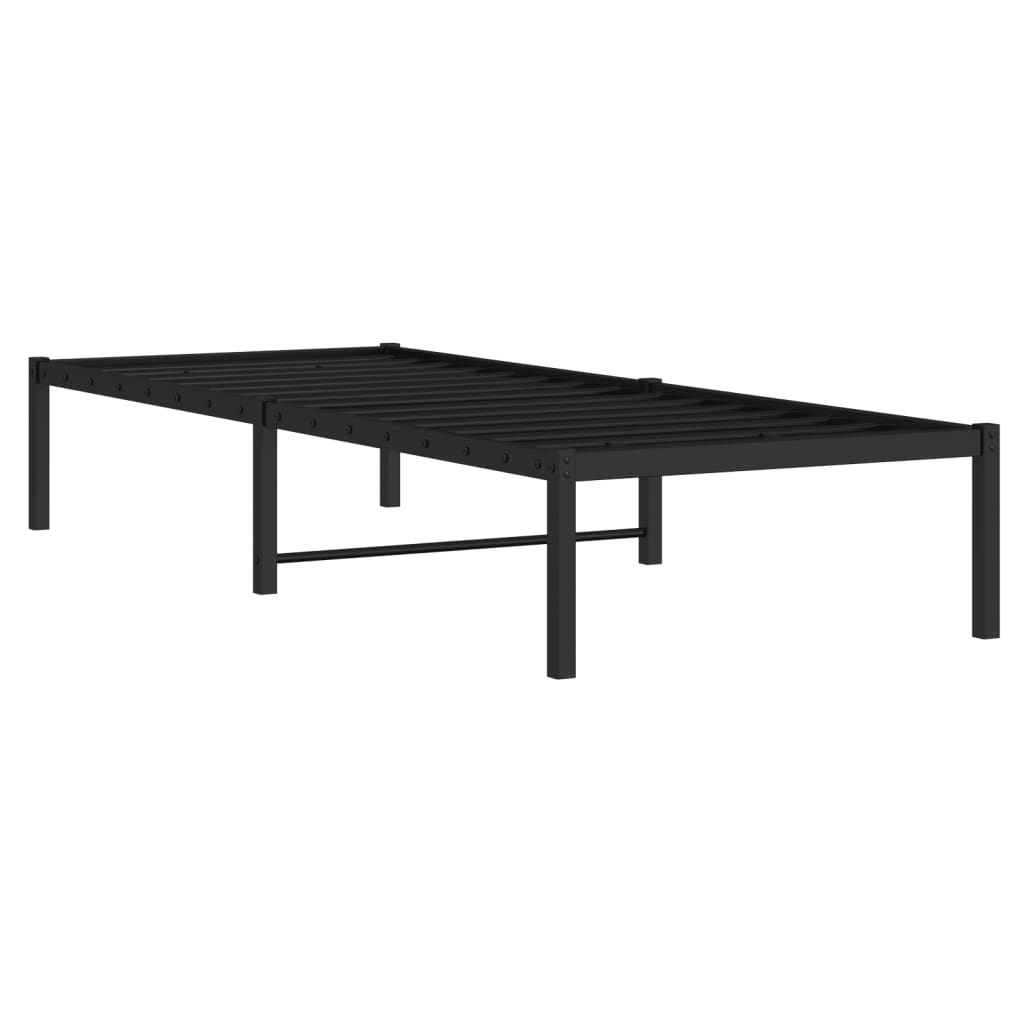 vidaXL Estructura de cama metal negro 75x190 cm