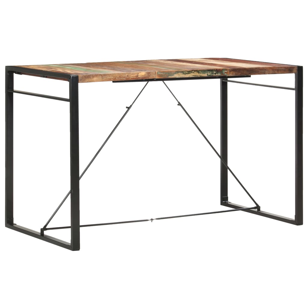 vidaXL Mesa alta de cocina de madera maciza reciclada 180x90x110 cm