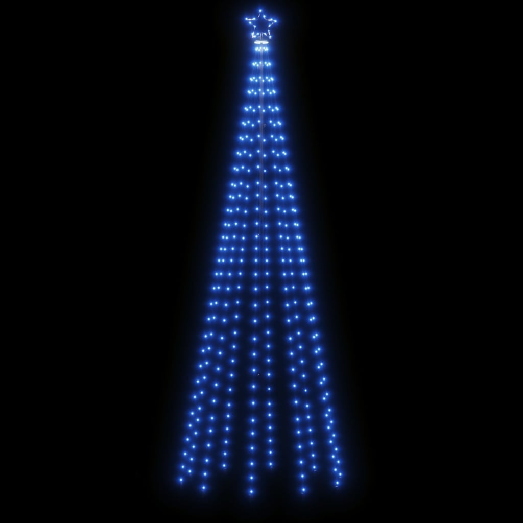 vidaXL Árbol de Navidad cónico 310 LED azul 100x300 cm