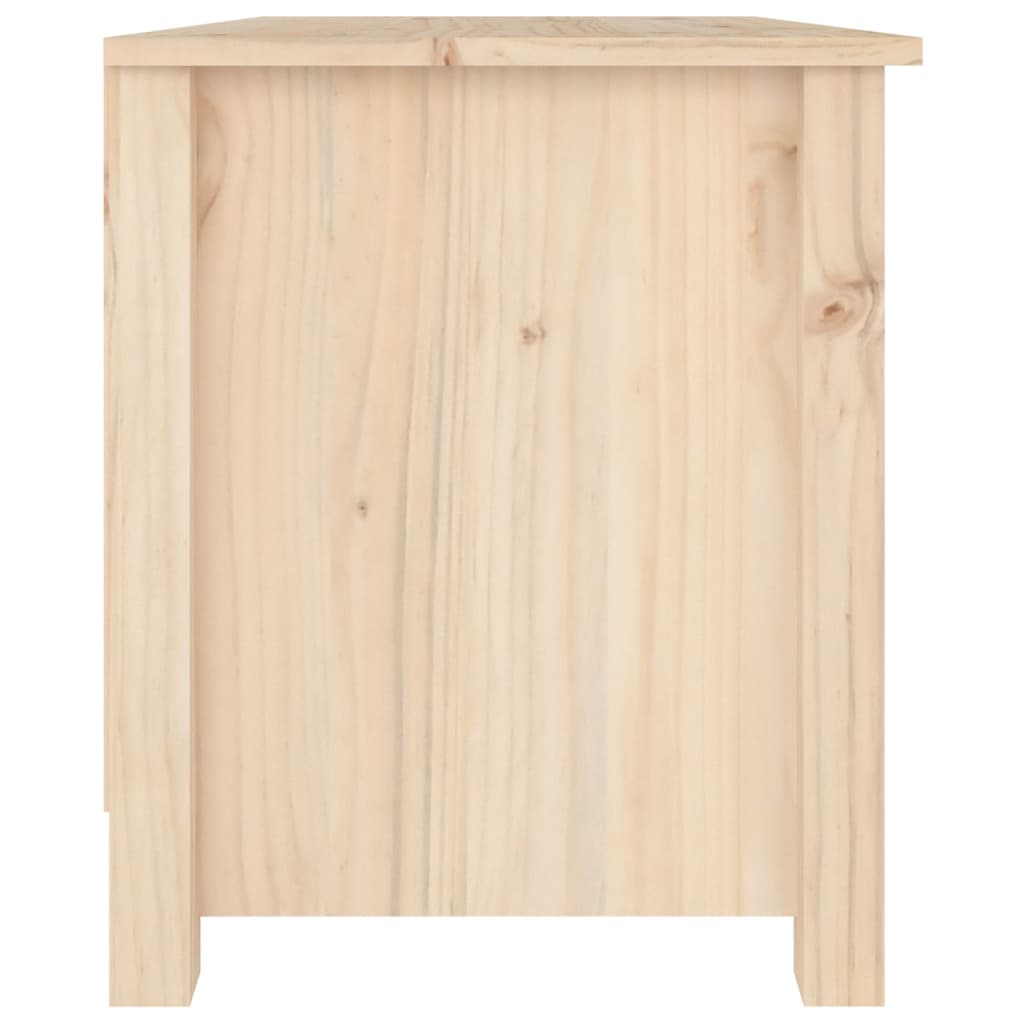 vidaXL Banco zapatero de madera de pino maciza 70x38x45,5 cm