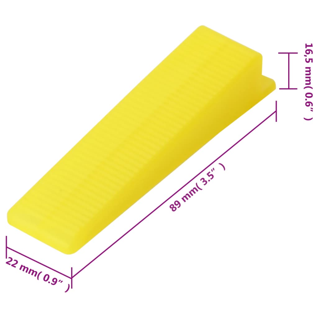 vidaXL Sistema para nivelación de azulejos 250 cuñas 500 calzos 1,5 mm