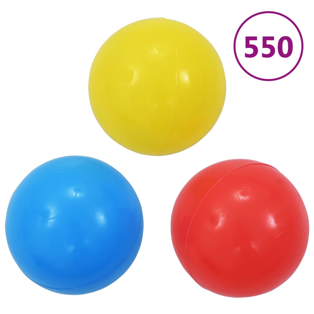 vidaXL Carpa de juegos con 550 bolas 123x120x146 cm