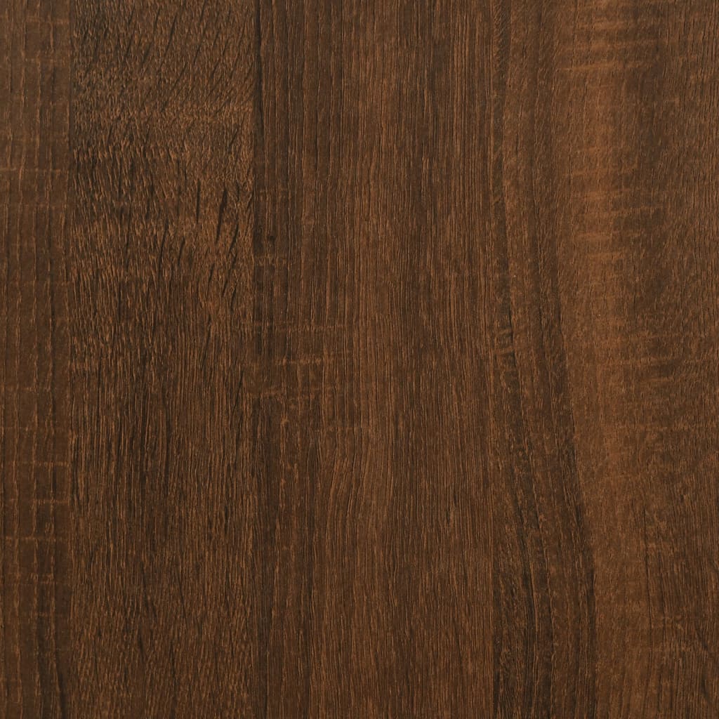 vidaXL Aparador alto madera contrachapada roble marrón 34,5x34x180 cm