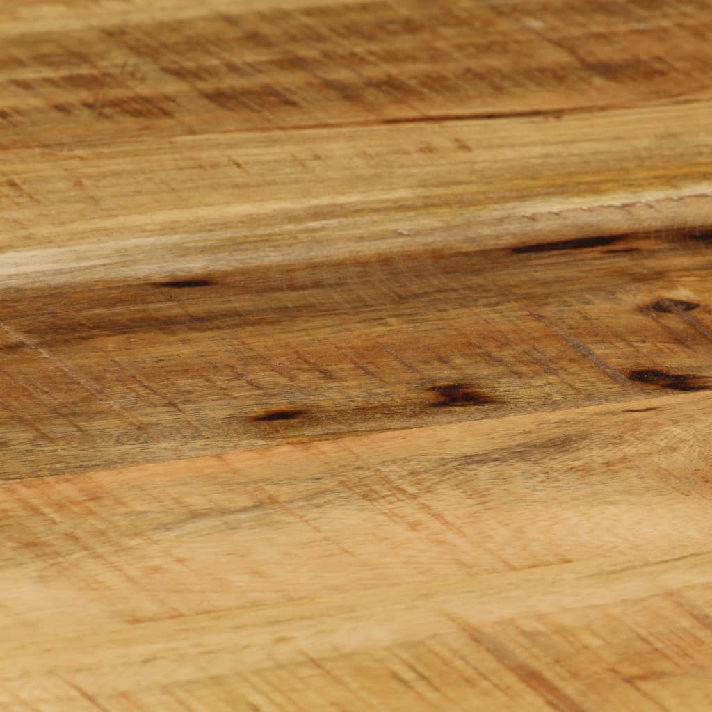 vidaXL Mesa de centro ovalada madera maciza de mango y acero 100 cm