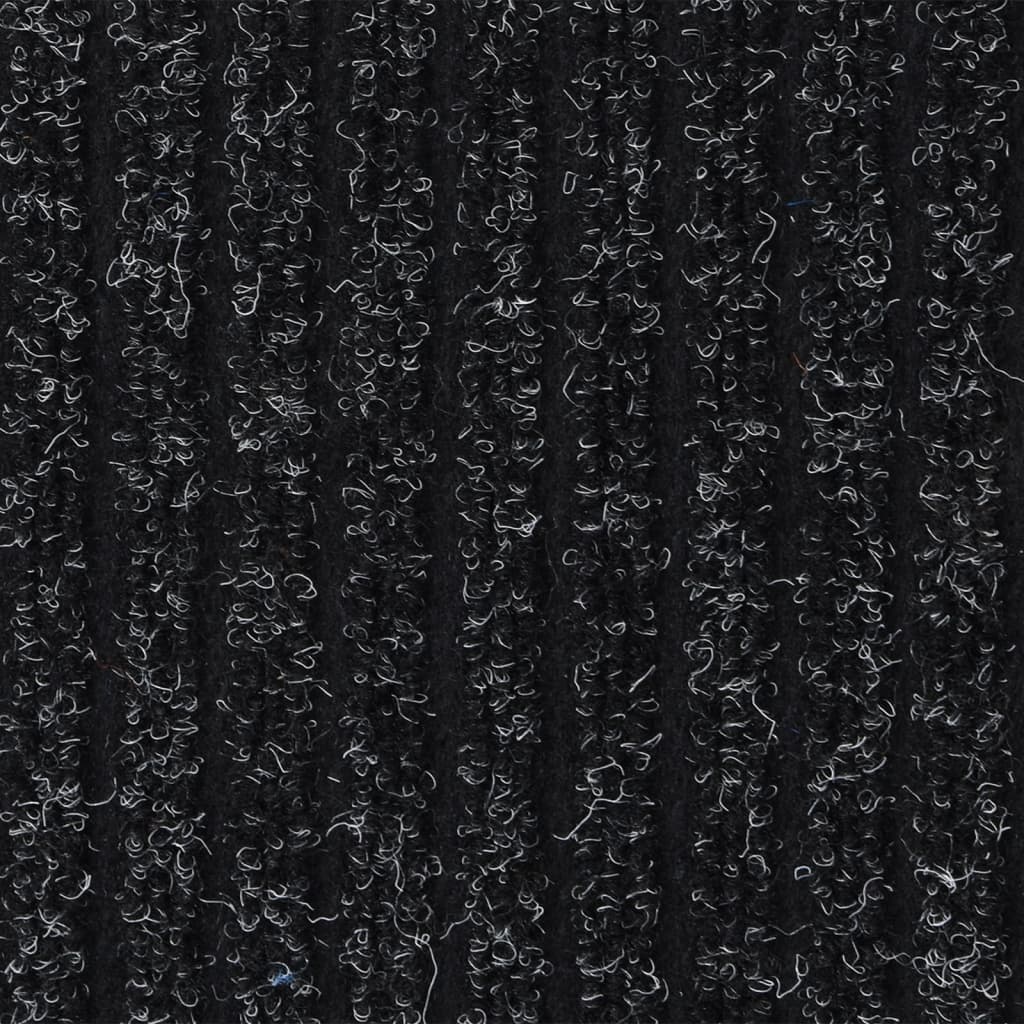 vidaXL Felpudo de rayas gris antracita 60x80 cm