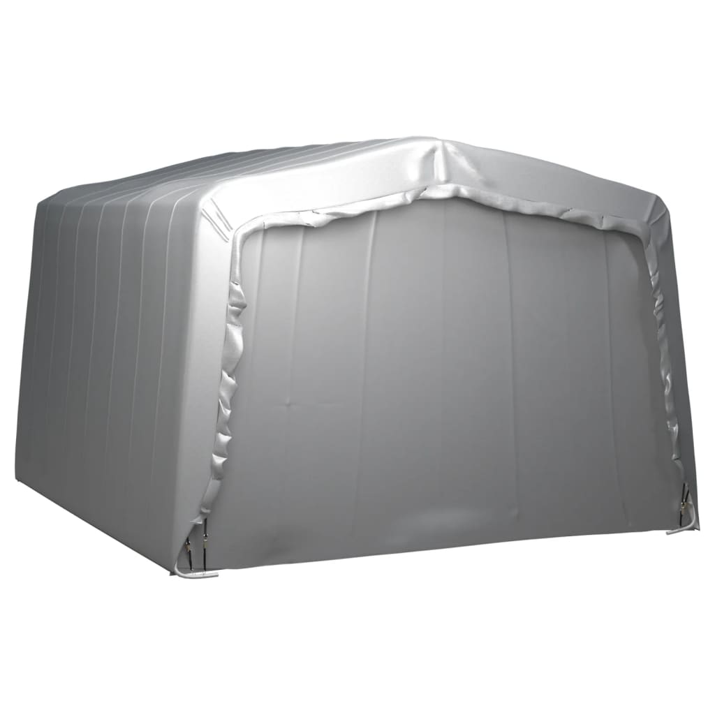 vidaXL Carpa de almacenamiento acero gris 370x370 cm
