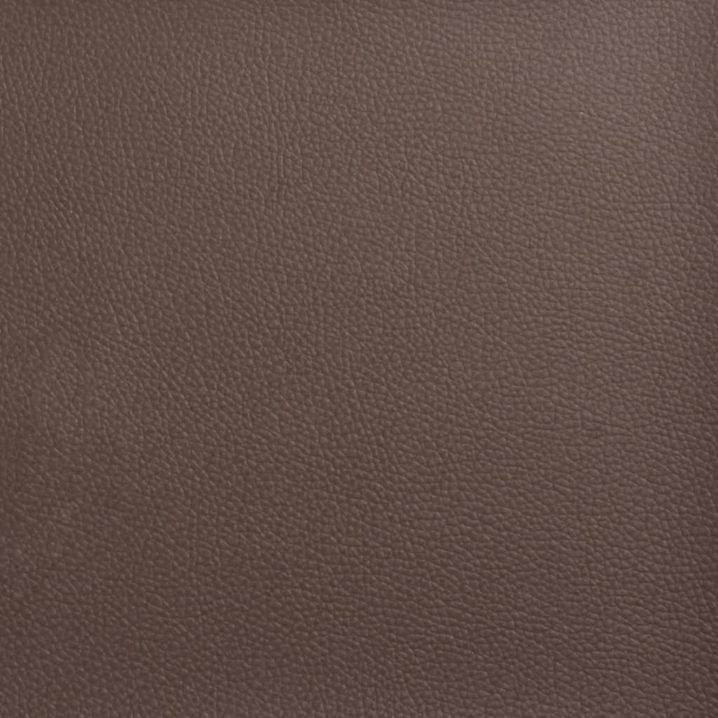 vidaXL Reposapiés de cuero sintético marrón 60x50x41 cm
