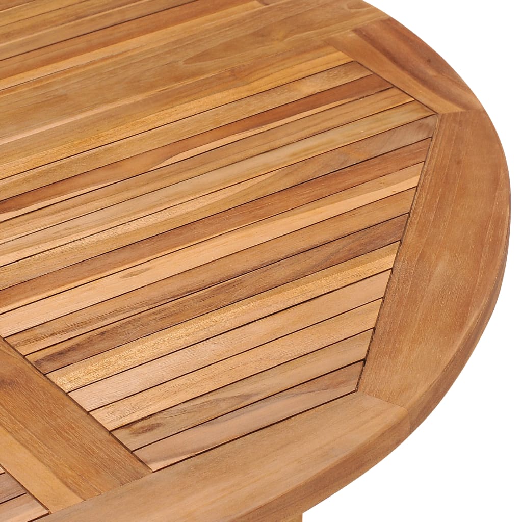 vidaXL Mesa de comedor plegable para jardín madera de teca Ø120x75 cm