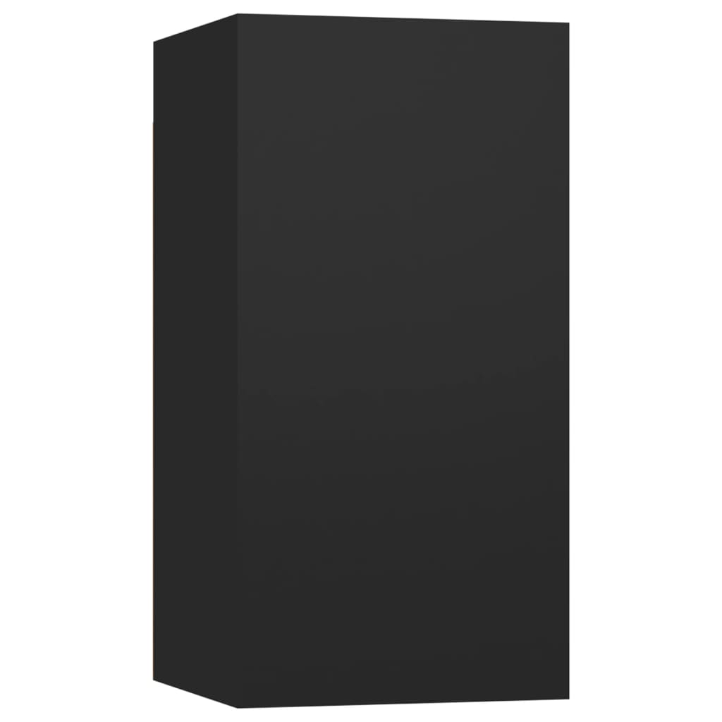 vidaXL Muebles para TV 2 uds madera contrachapada negro 30,5x30x60 cm