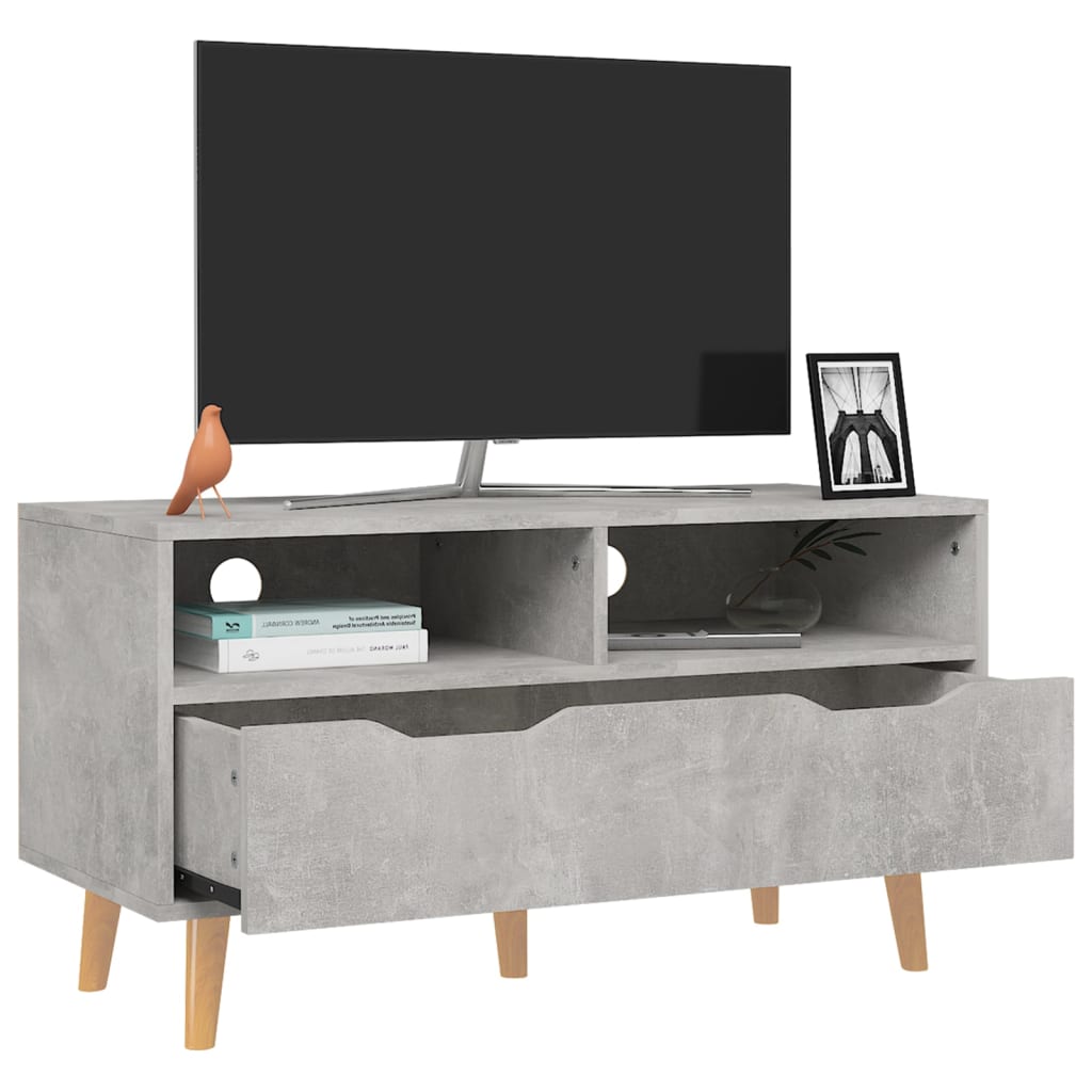 vidaXL Mueble de TV madera de ingeniería gris hormigón 90x40x48,5 cm