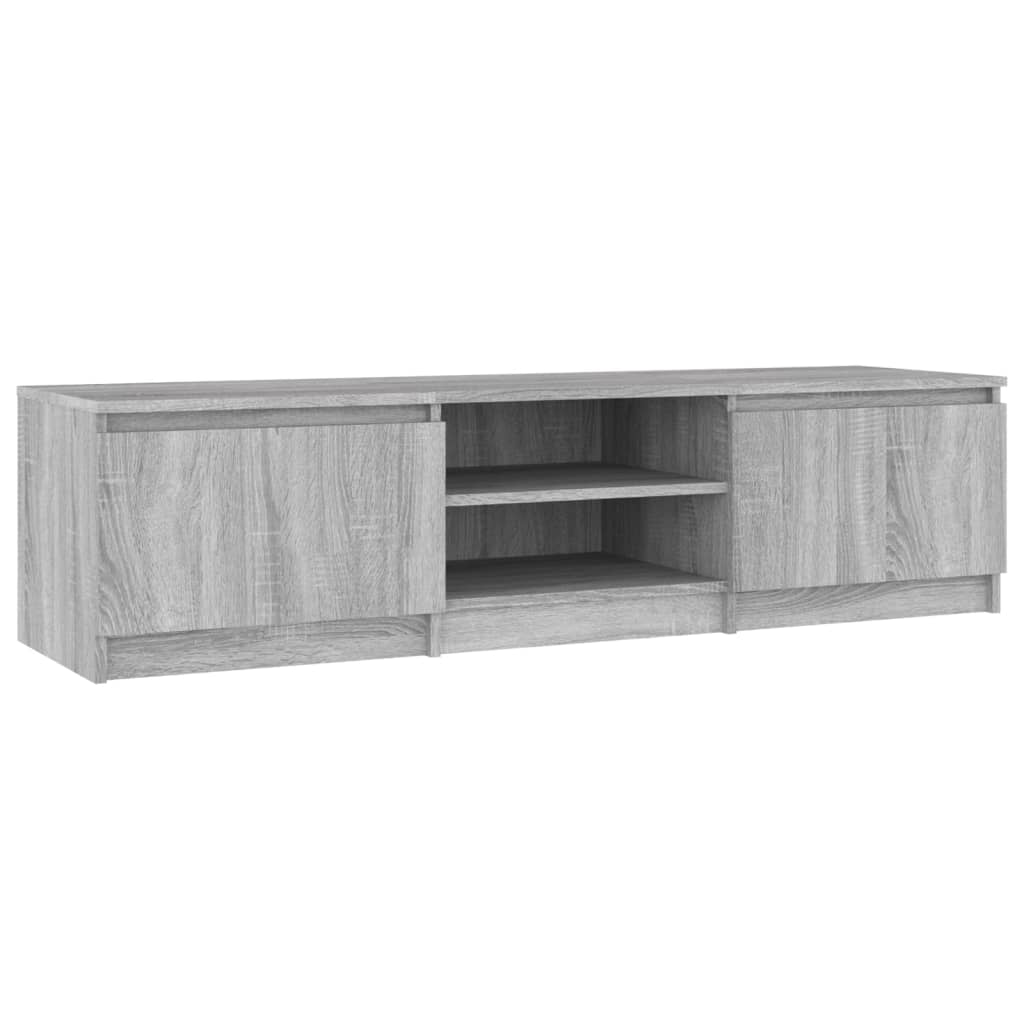 vidaXL Mueble de TV madera contrachapada gris Sonoma 140x40x35,5 cm