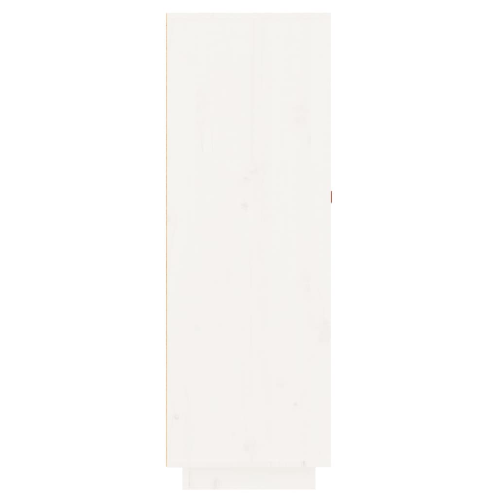 vidaXL Botellero de madera maciza de pino blanco 45x34x100 cm