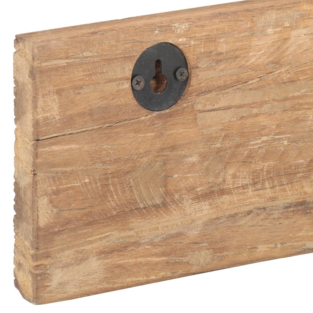 vidaXL Perchero de recibidor 5 ganchos madera reciclada 100x2,5x15 cm
