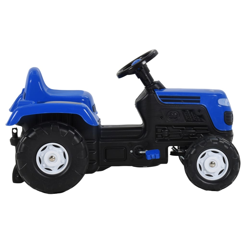 vidaXL Tractor para niños de pedales azul