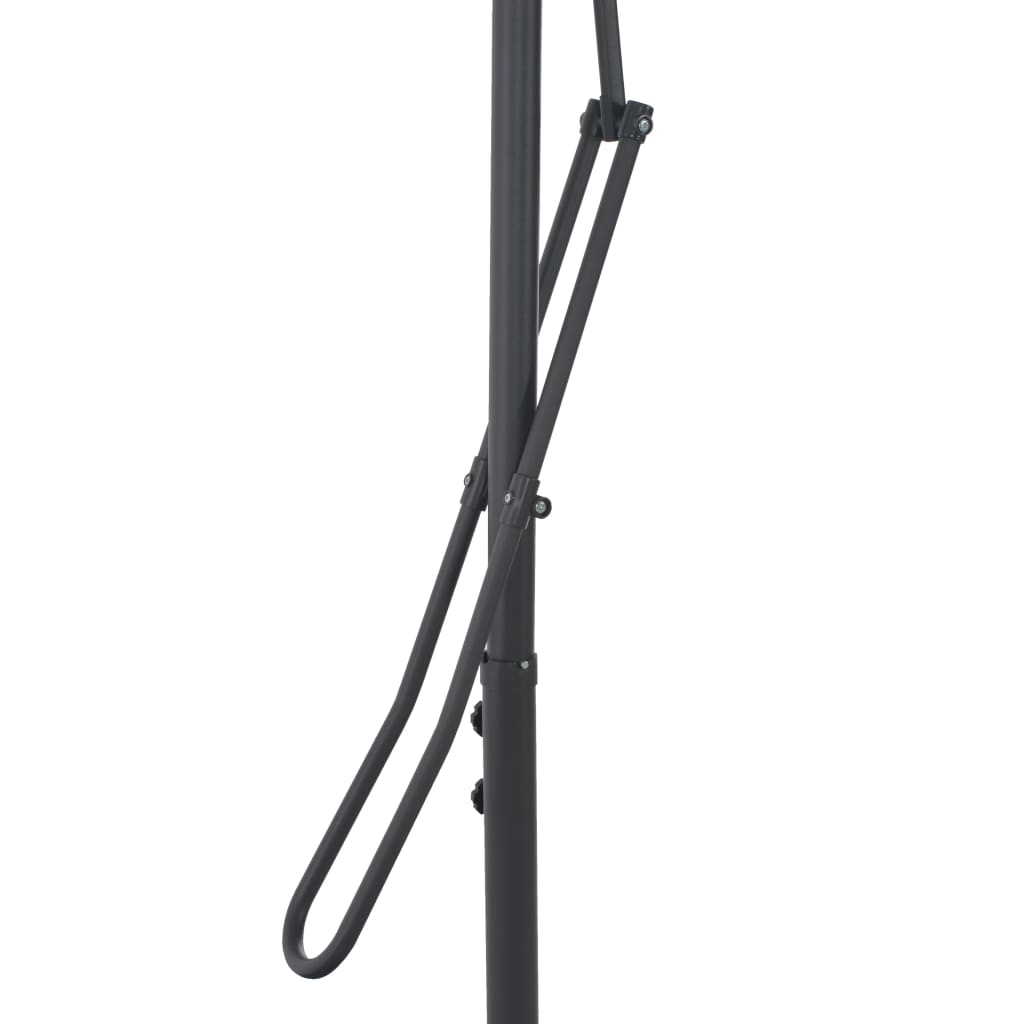 vidaXL Sombrilla de jardín con palo de acero negro 250x250x230cm