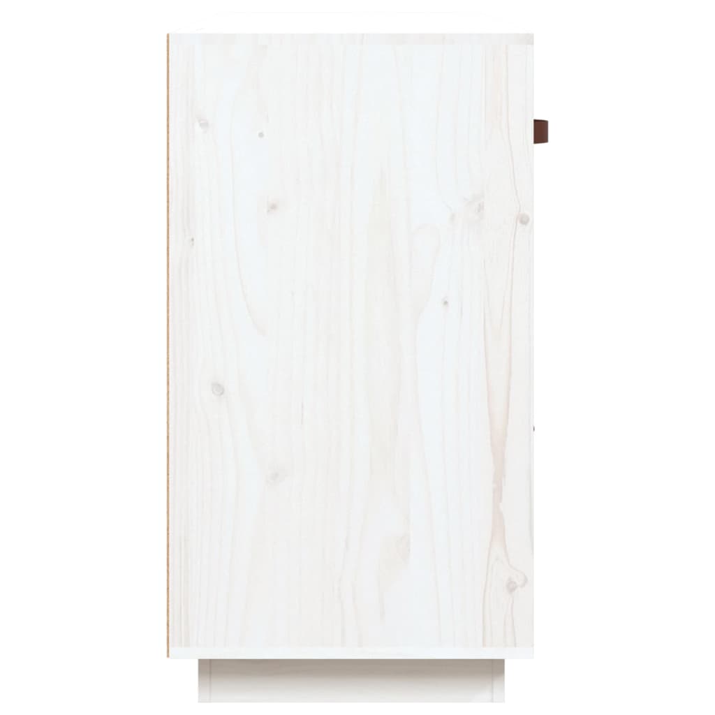 vidaXL Aparador madera maciza de pino blanco 100x40x75 cm