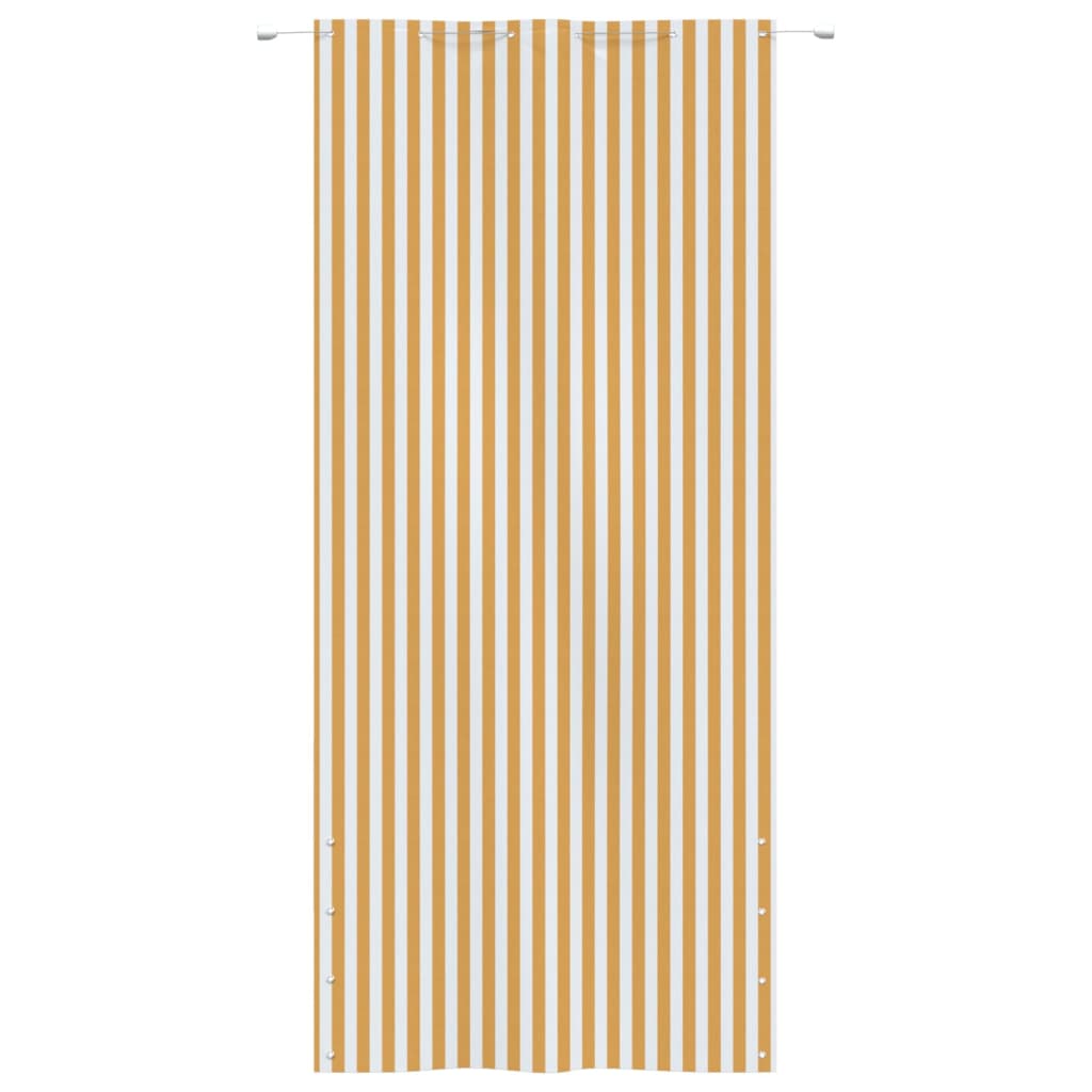 vidaXL Toldo para balcón de tela oxford amarillo y blanco 120x240 cm