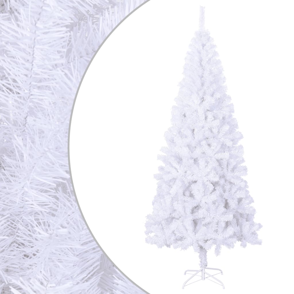 vidaXL Árbol de Navidad artificial L 240 cm blanco