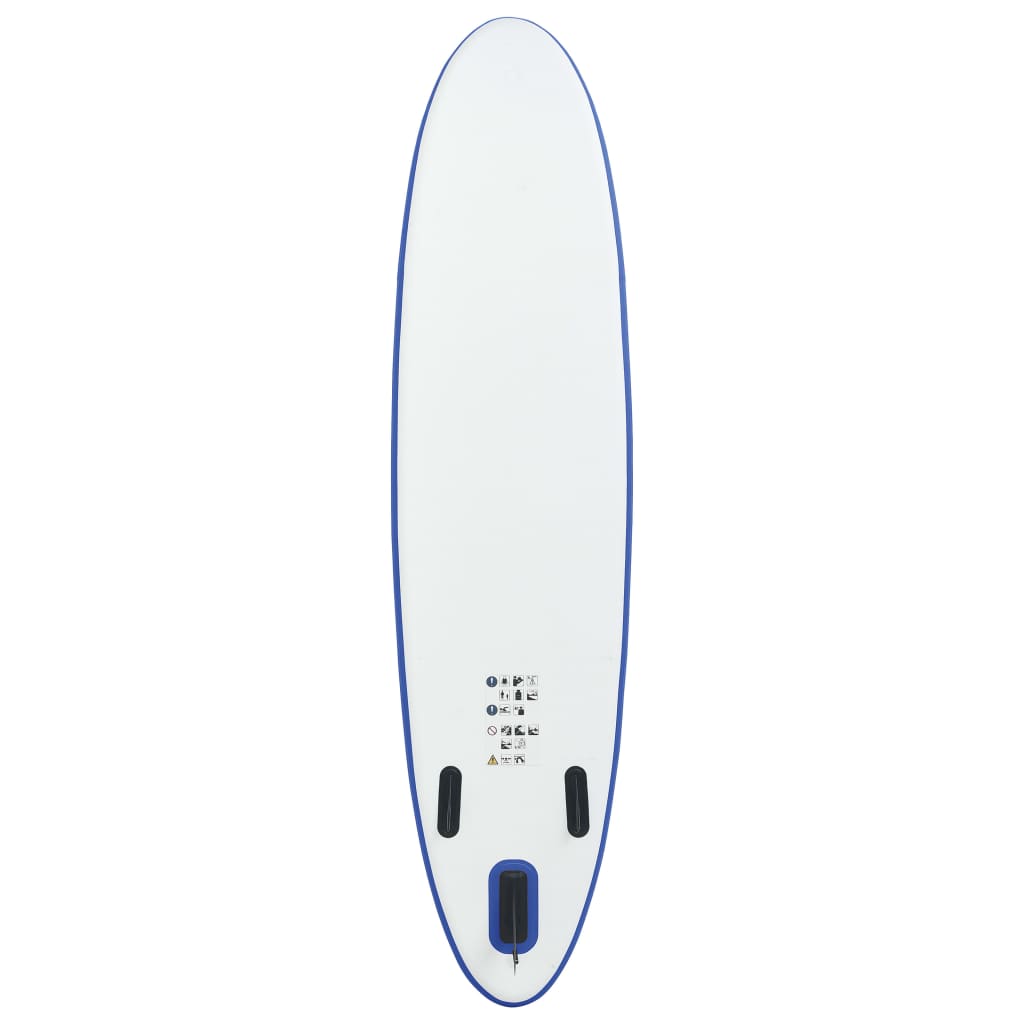 vidaXL Set de paddel surf tabla SUP inflable azul y blanco