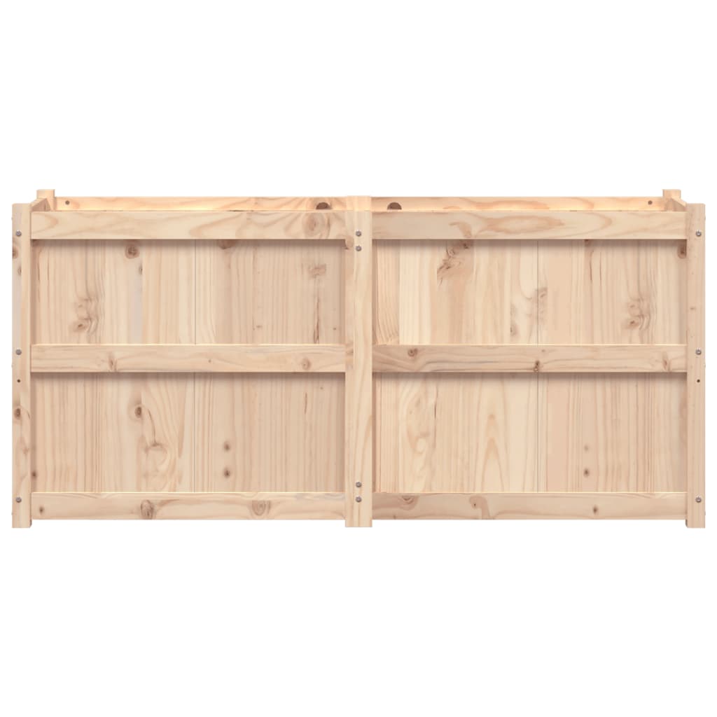 vidaXL Jardinera de madera maciza de pino 150x50x70 cm