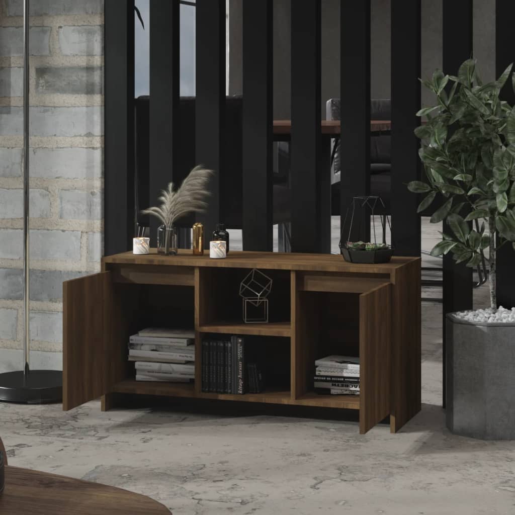 vidaXL Mueble de TV madera de ingeniería marrón roble 102x37,5x52,5cm