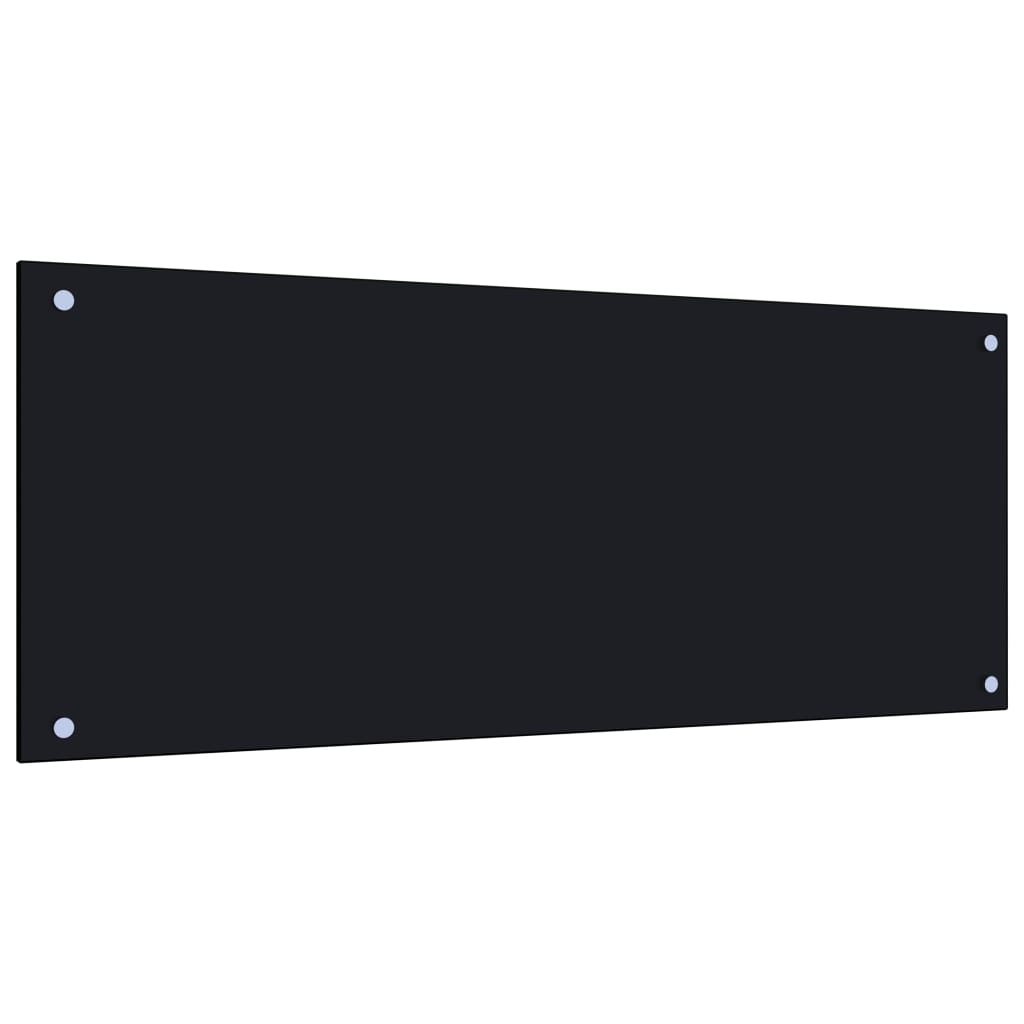 vidaXL Protección salpicaduras cocina vidrio templado negro 100x40 cm